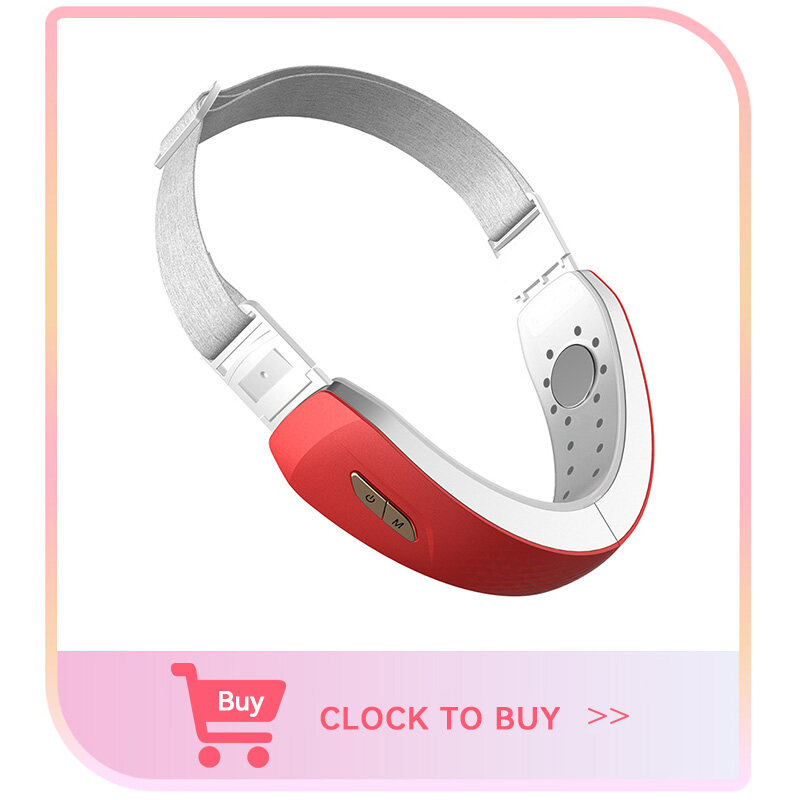 Face Lifting Tape Slimming Facial Vibration V Line Face Massager Belt V Face Lifting Red Blu Ray Beauty Instrument
