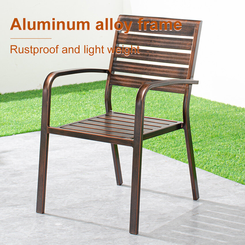 Rust proof aluminium garden chair set