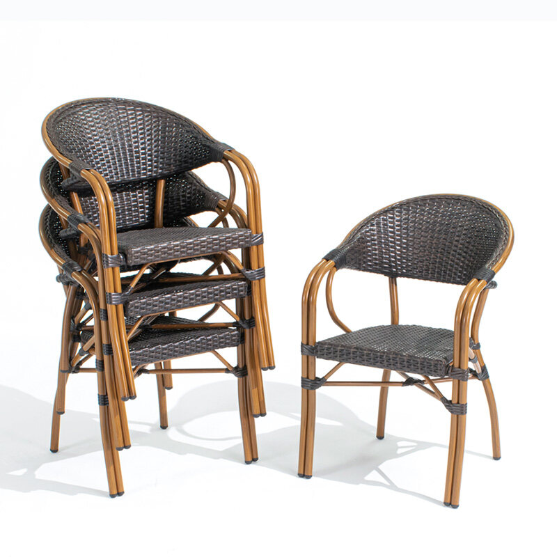 outdoor woven bistro chairs 