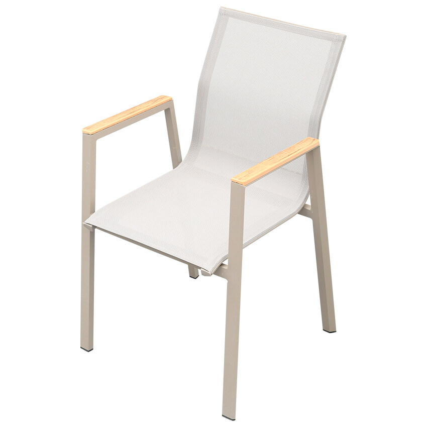 Weatherproof Teslin Outdoor Aluminum Chairs Restaurant Use