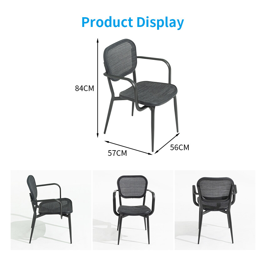 Size of modern commercial outdoor stackable chairs