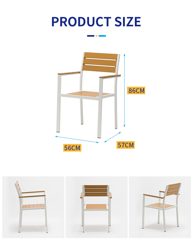 sDisplay of tackable outdoor restaurant chairs