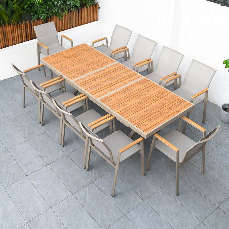 aluminum dining table and chairs