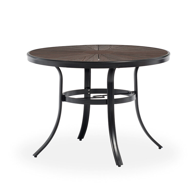 aluminum plastic wood outdoor dining table