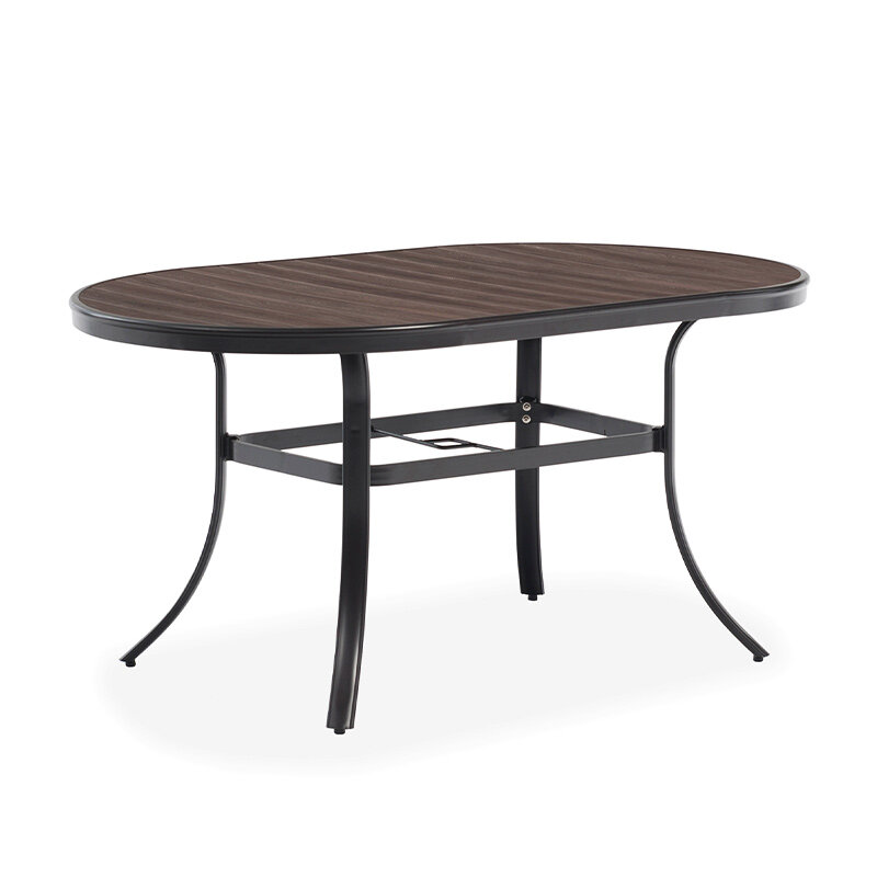 aluminum plastic wood outdoor dining table