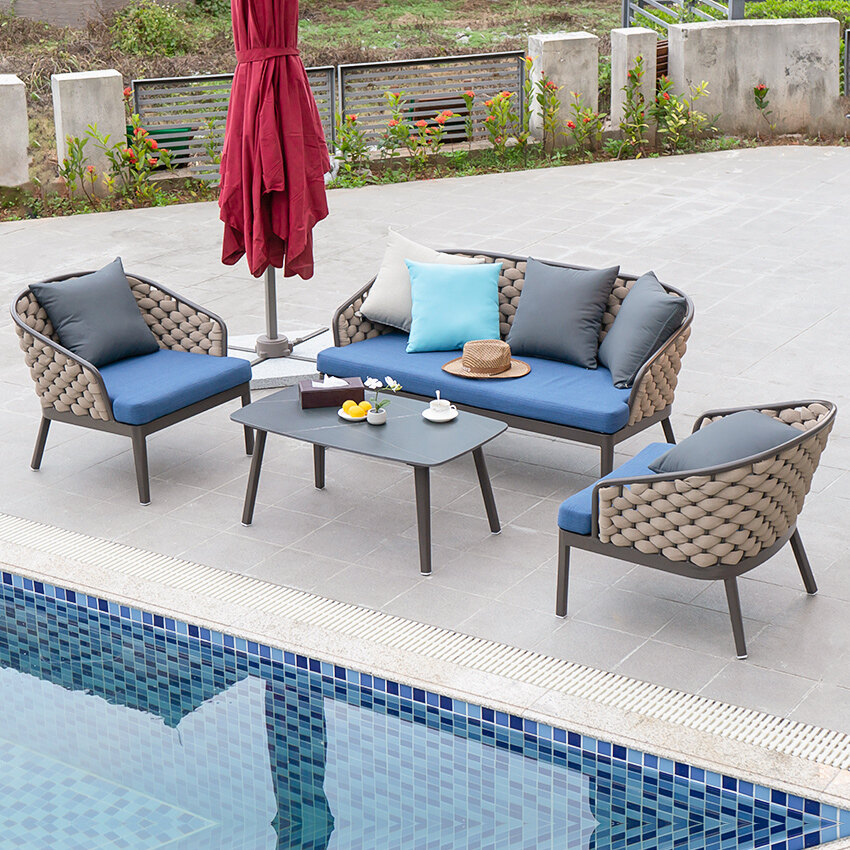 outdoor modern garden corner sofa set