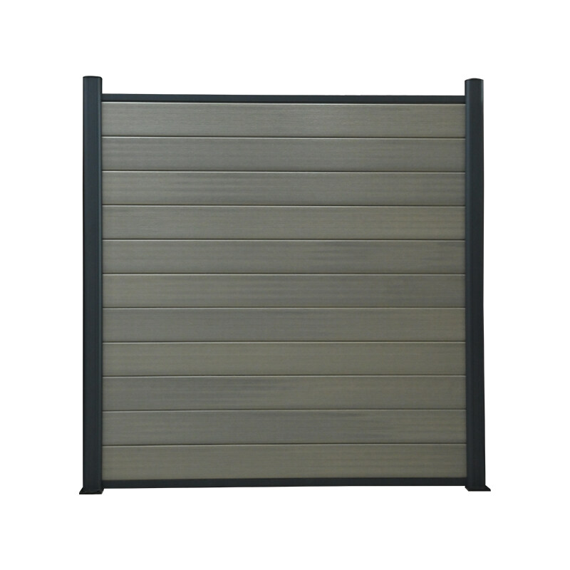 light grey Outdoor wood plastic composite WPC Garden Fence