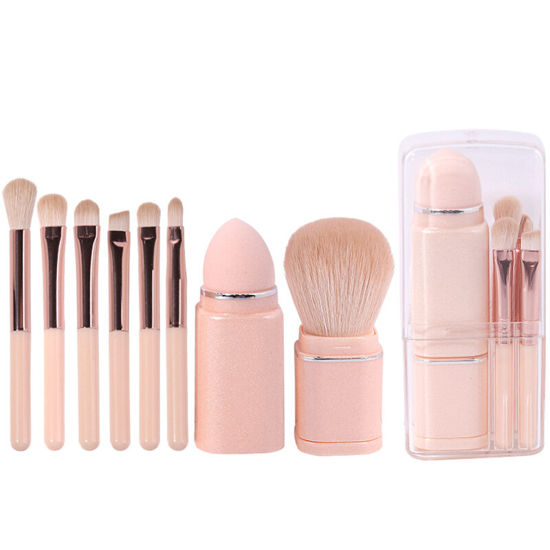 8 in1Extendable Eyeshadow Makeup Brush Set with Portable And Packaged accept private label