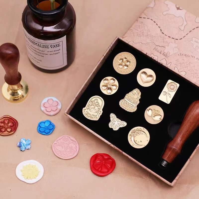 Wholesale Custom Wedding Luxury Wax Seal Stamp Kits with Copper Head -  China Wax Seal Kit and Seal Wax Kit price