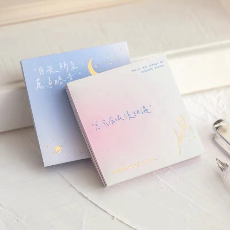 Foil Memo Pads With Back Card Supplier