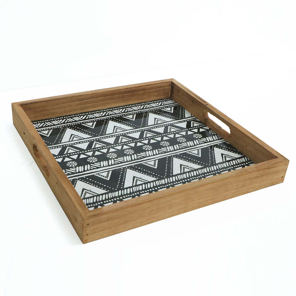 custom home rustic style square serving tray