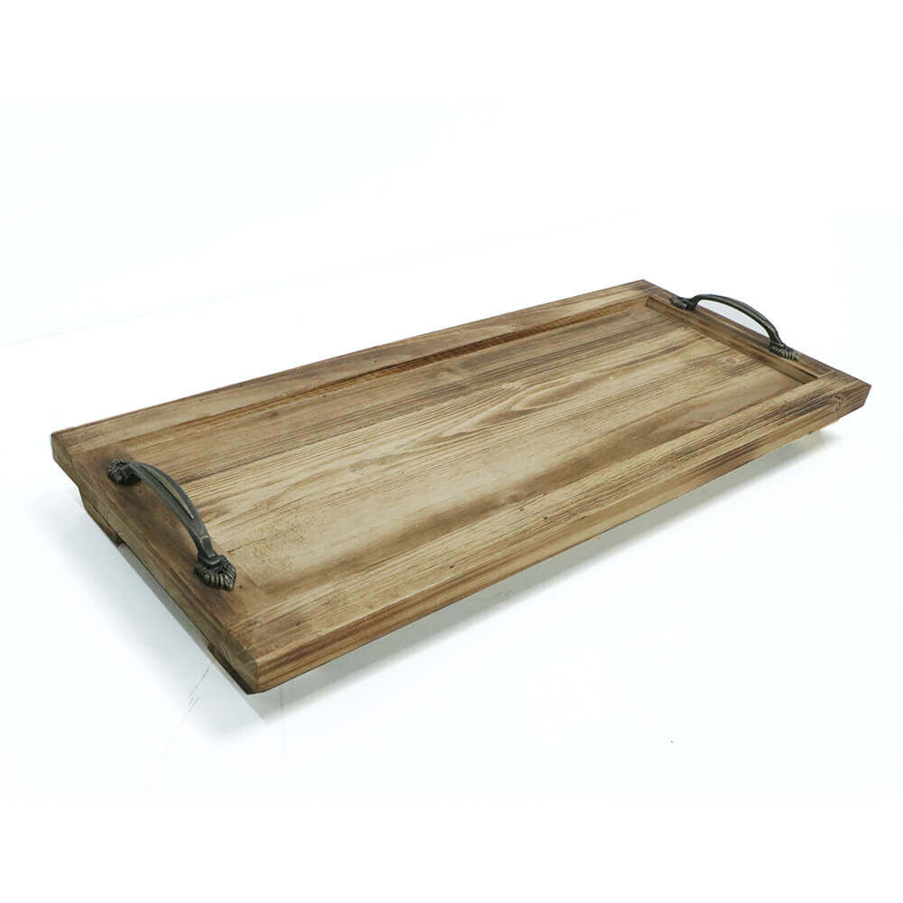 vintage Weathered Reclaimed Wood serving Tray for Coffee Table or Kitchen Counter Decor
