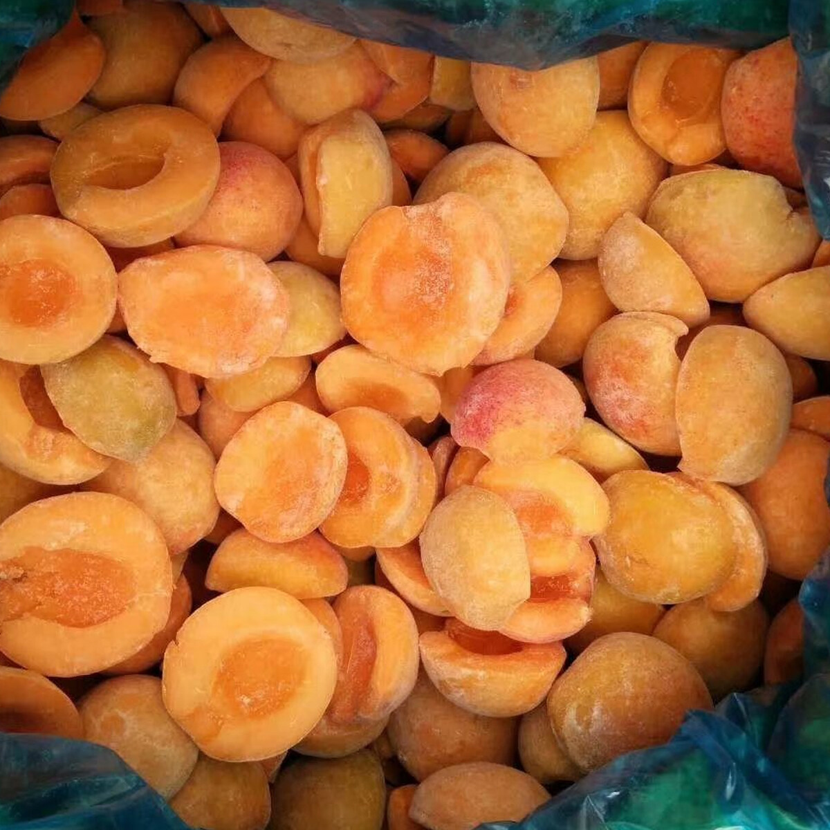 IQF Apricot ครึ่งแอปริคอทแช่แข็งครึ่งผลไม้แอปริคอทผลไม้แช่แข็ง