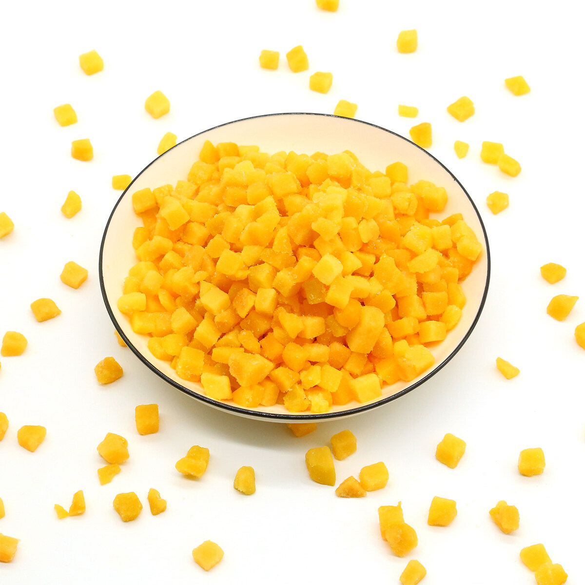 Custom IQF สีเหลืองพีช, การออกแบบแยมพีชสีเหลือง, IQF สีเหลือง Peach Dices ผู้ผลิต, ขายพีชสีเหลืองกระป๋องซานตง