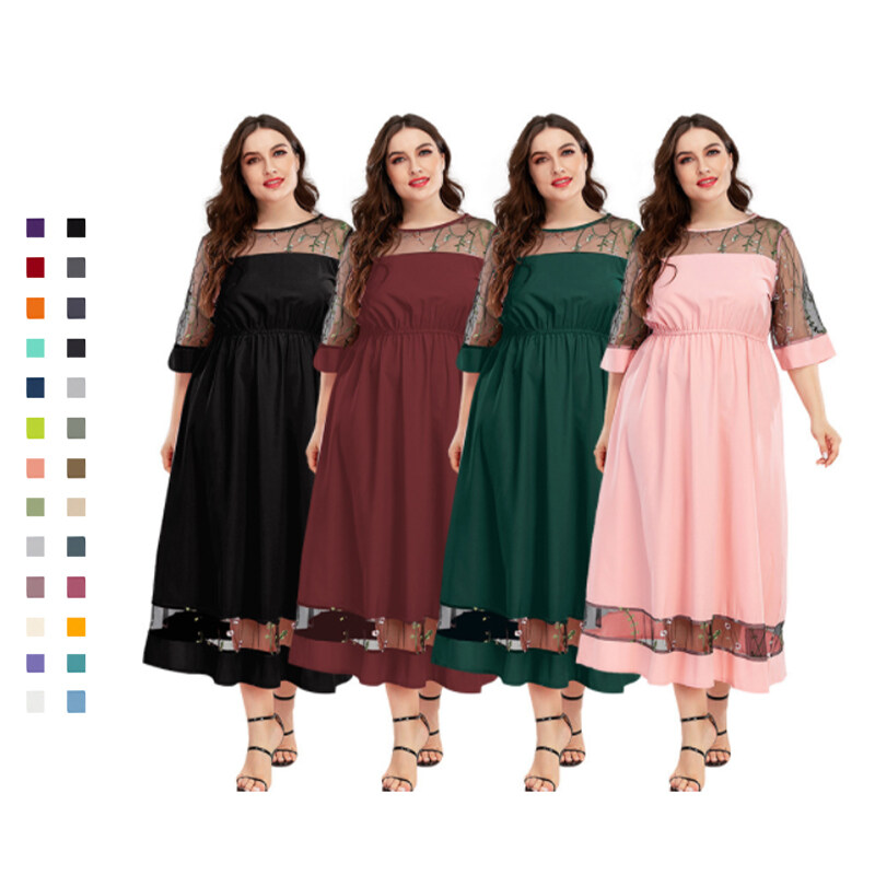 New Arrival Green Maxi Casual Plus Size Hot Sale Vacation Hawaii Easter Dress For Women
