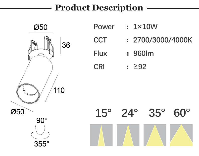 ceiling recessed downlight