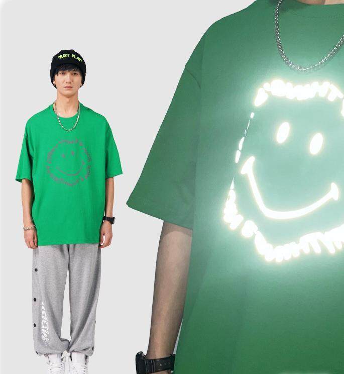 Wholesale Custom Plus Size Reflective Print Men's T-Shirts