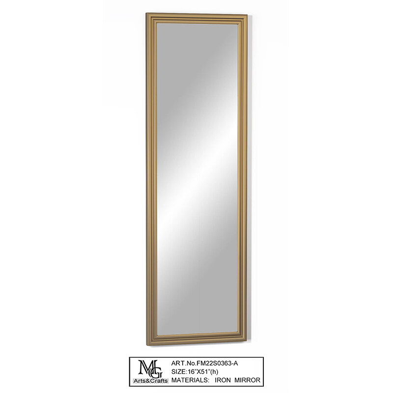 rectangle metal framed wall mirror