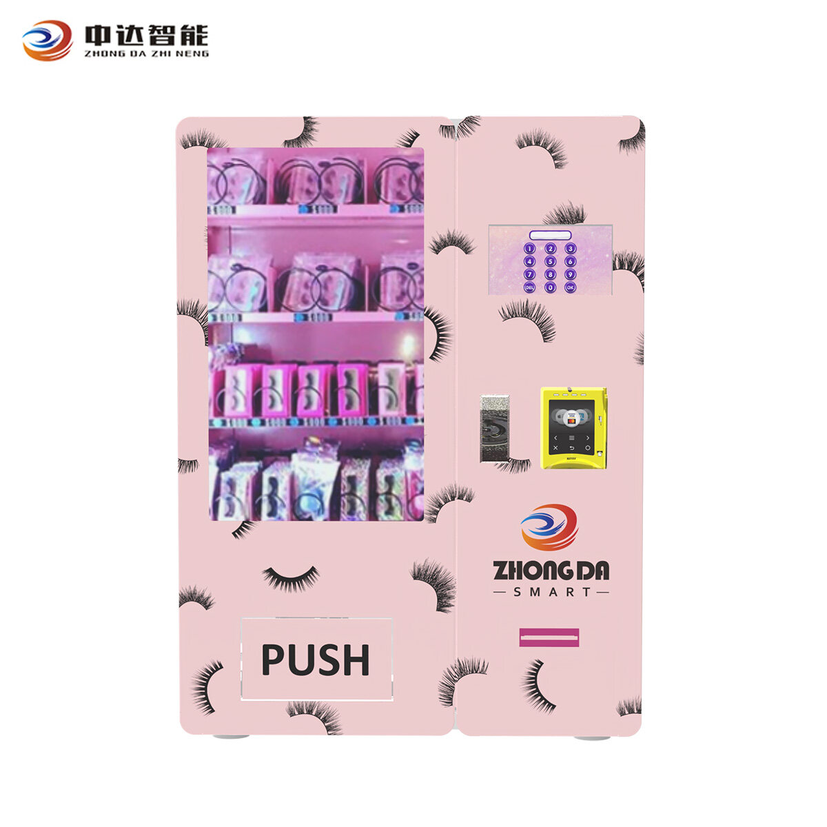 eyelash vending machine cashless vending machine