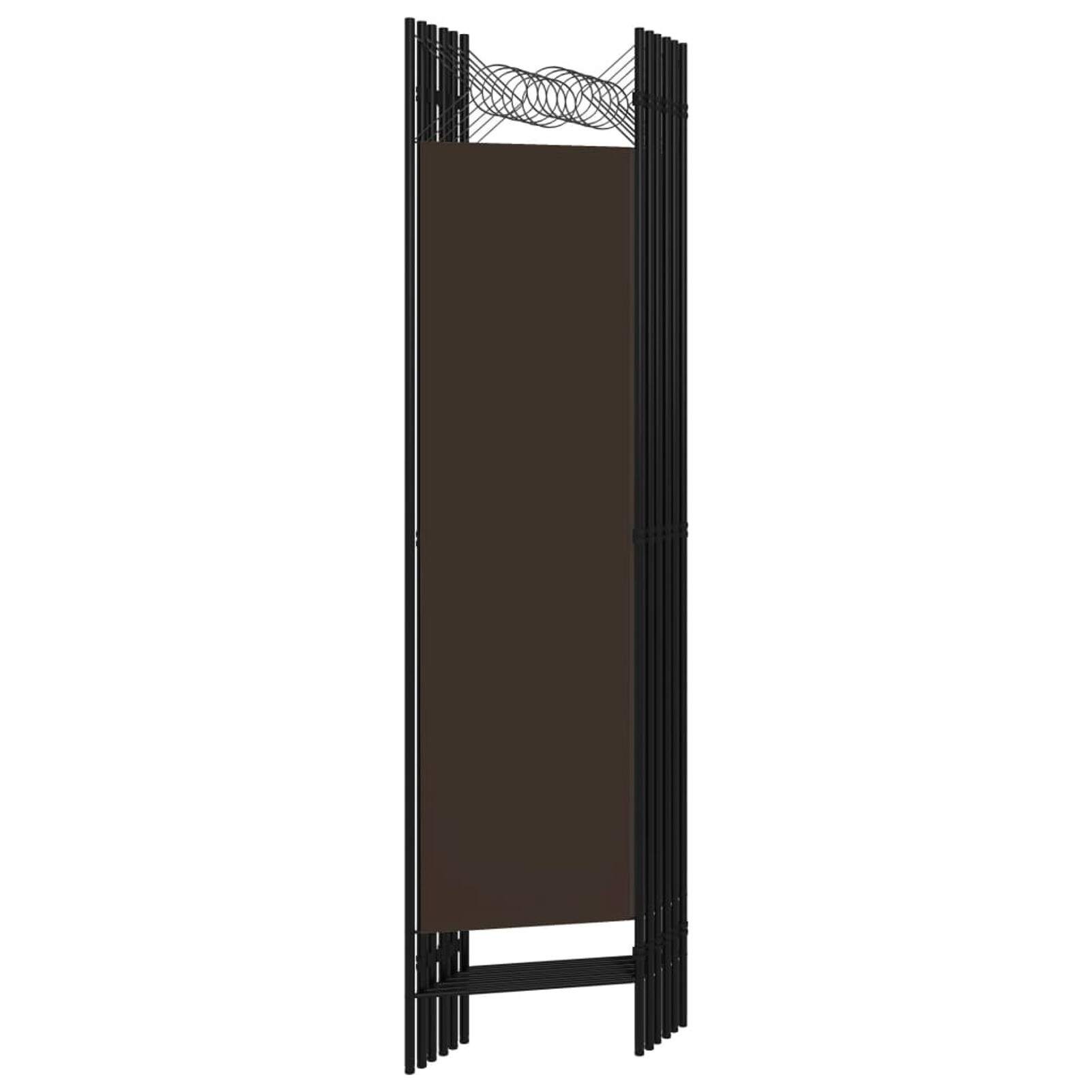 Home 6-Panel Room Divider Brown 94.5"x70.9" (US Stock)