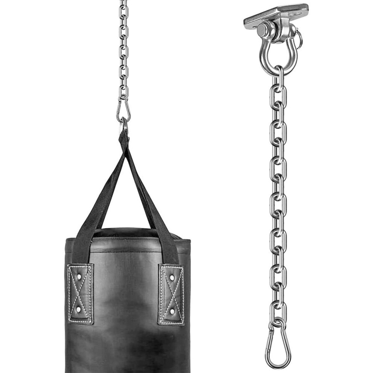 Hammock Chair Hanging Kit Swing Ceiling Mount, Heavy Duty Swing Hanger Hook with Chain,  Punching Bag Hardware, 453kg