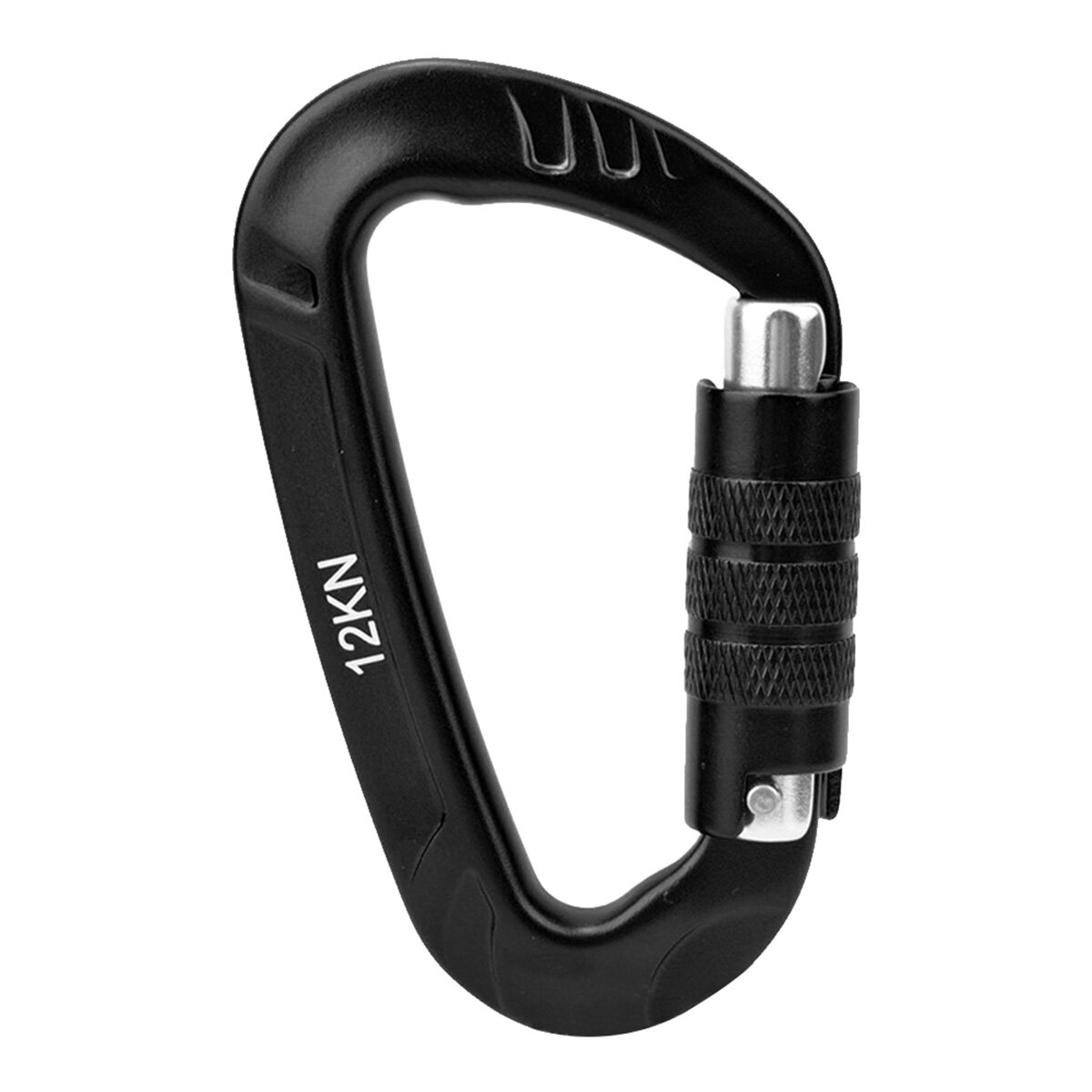 12KN Aviation Aluminum Alloy Carabiner Anti-skid Outdoor Camping Climbing Safety Clip Buckle Hook Survial Tool Outdoor Accessory