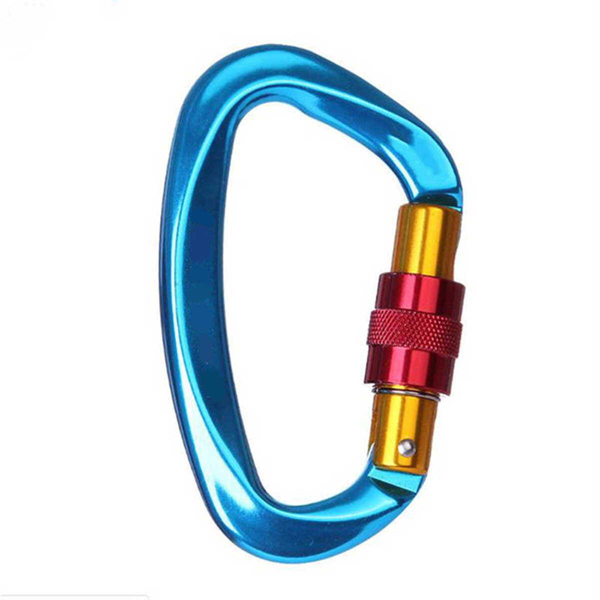 25KN Locking Climbing Carabiner D Shaped Screwgate Carabiner Clips Perfect For Outdoor Sport Hiking Travel Mountaineer Hammock