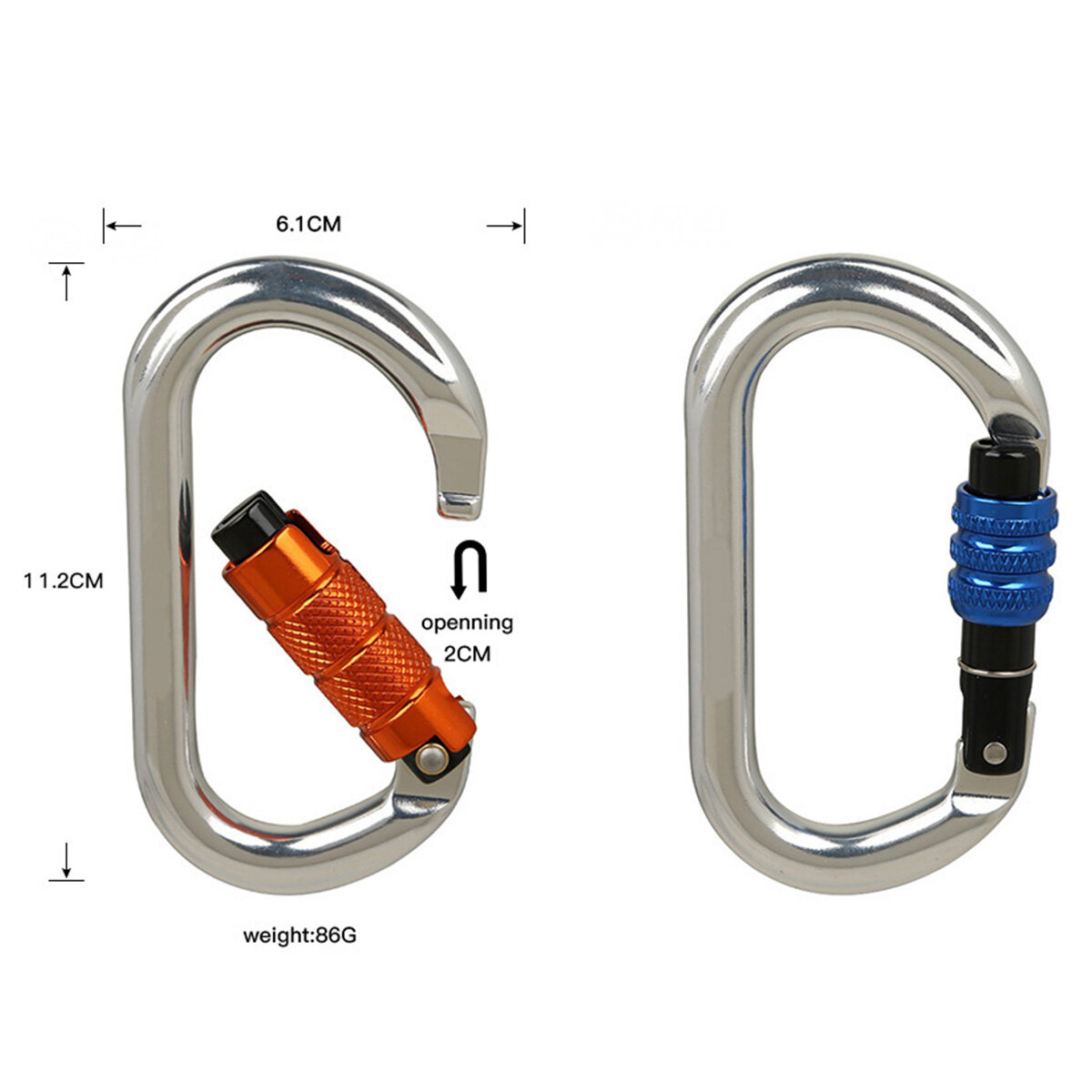 O-type lock buckle Automatic Safety Master Carabiner Multicolor 5500lbs Crossing Hook Rock Mountaineer Equipment