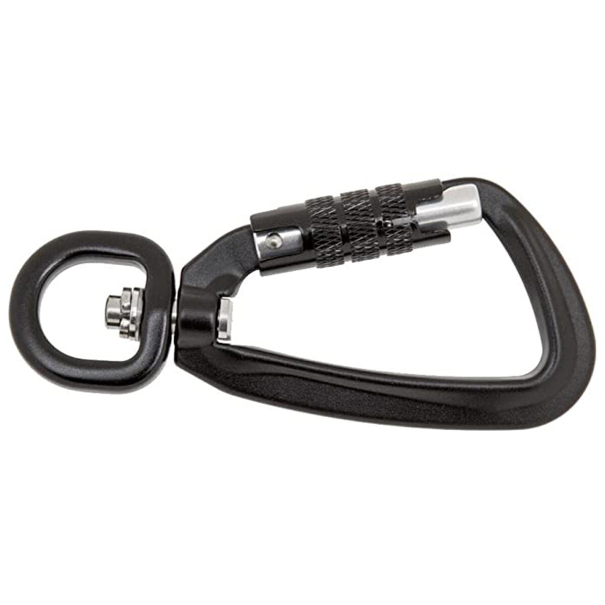 Self Auto Locking Carabiner Heavy Duty Swivel Eye Screwgate Quickdraw Keychain Buckle Dog Leash Hook