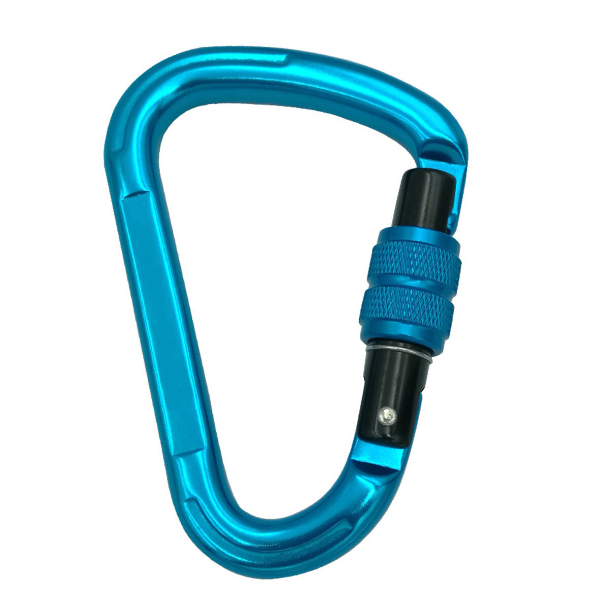 25KN Ultra-Lightweight Screw-Lock Safety Aluminum Alloy Carabiner Camping Riding Hiking Harness Rescue Screw Locking