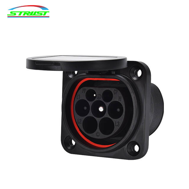 IEC 62196 EV charging  male socket, type 2 charging socket
