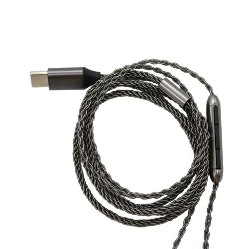 Digital Audio Replacement Cable Type c with Mic Remote Volume Control Compatible with MMCX Interface Headphones(CN Stock)