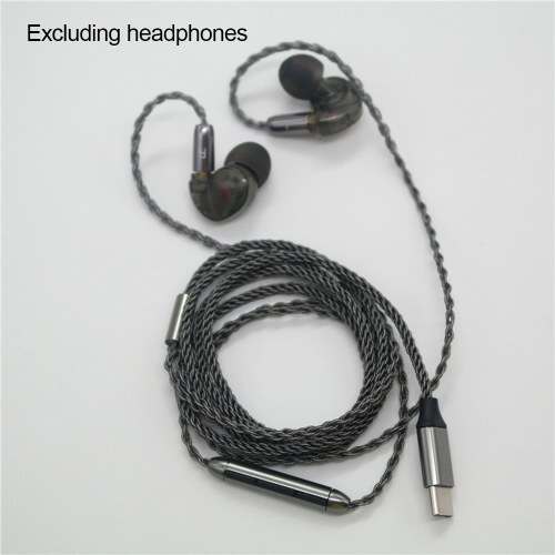 Digital Audio Replacement Cable Type c with Mic Remote Volume Control Compatible with MMCX Interface Headphones(CN Stock)