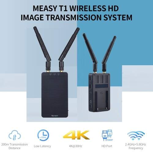 Digital Measy T1 Wireless HD Image Transmission System Transmitter Receiver Set with 200m Wireless Distance(CN Stock)