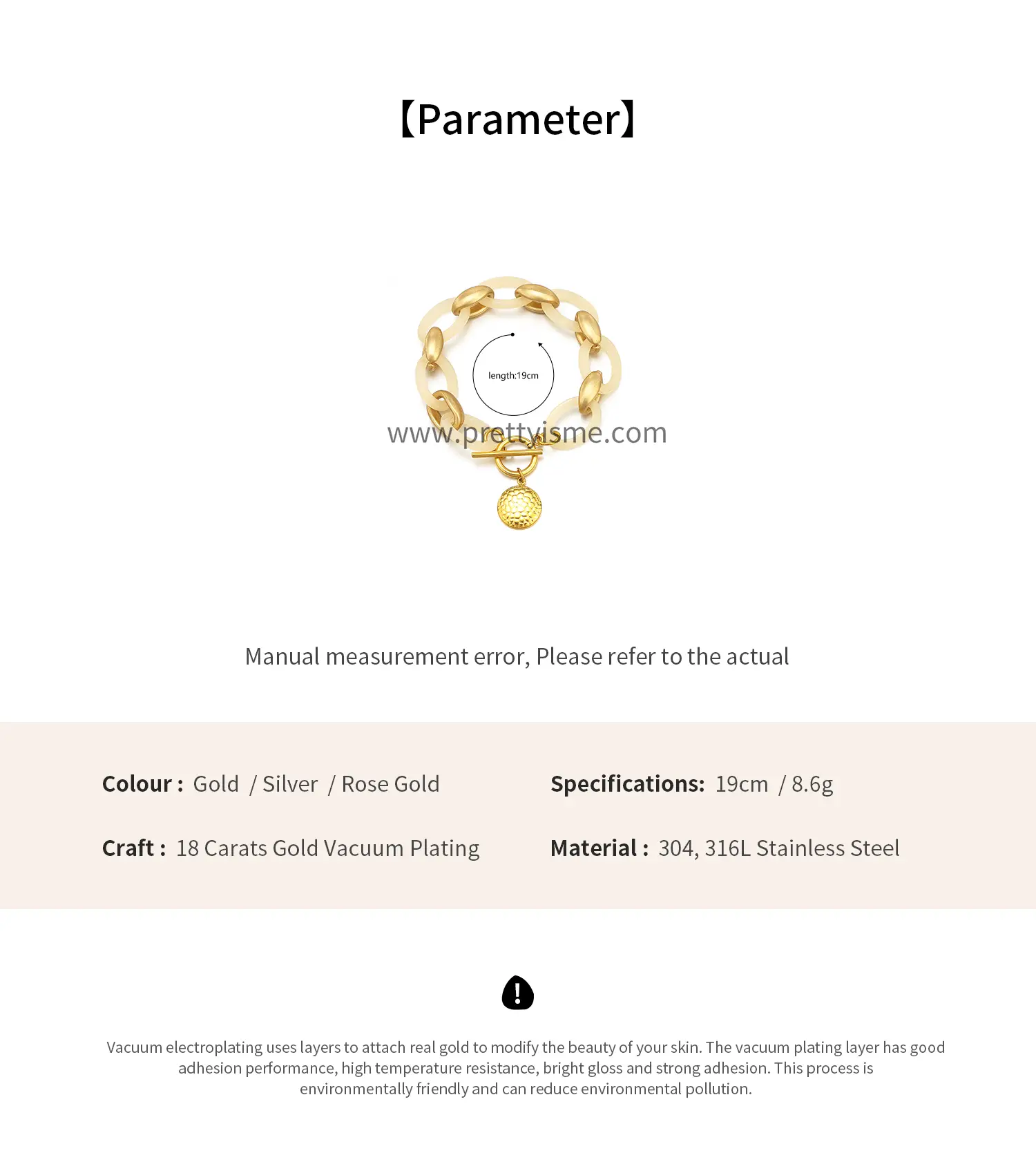  resin circle  with stainless Steel OT clasp  boho style bracelet fashion jewelry  (6).webp