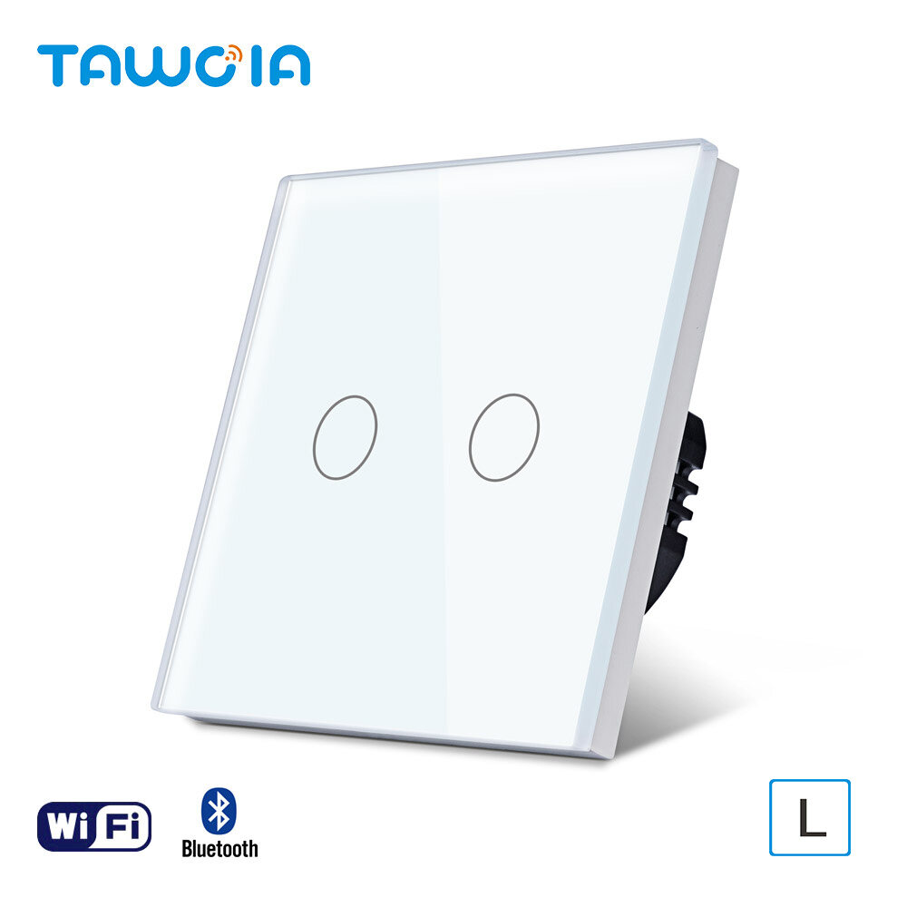 TAWOIA Tuya Smart Wi-Fi 2 gang wifi touch switch only live line No Neutral Line Required Switch