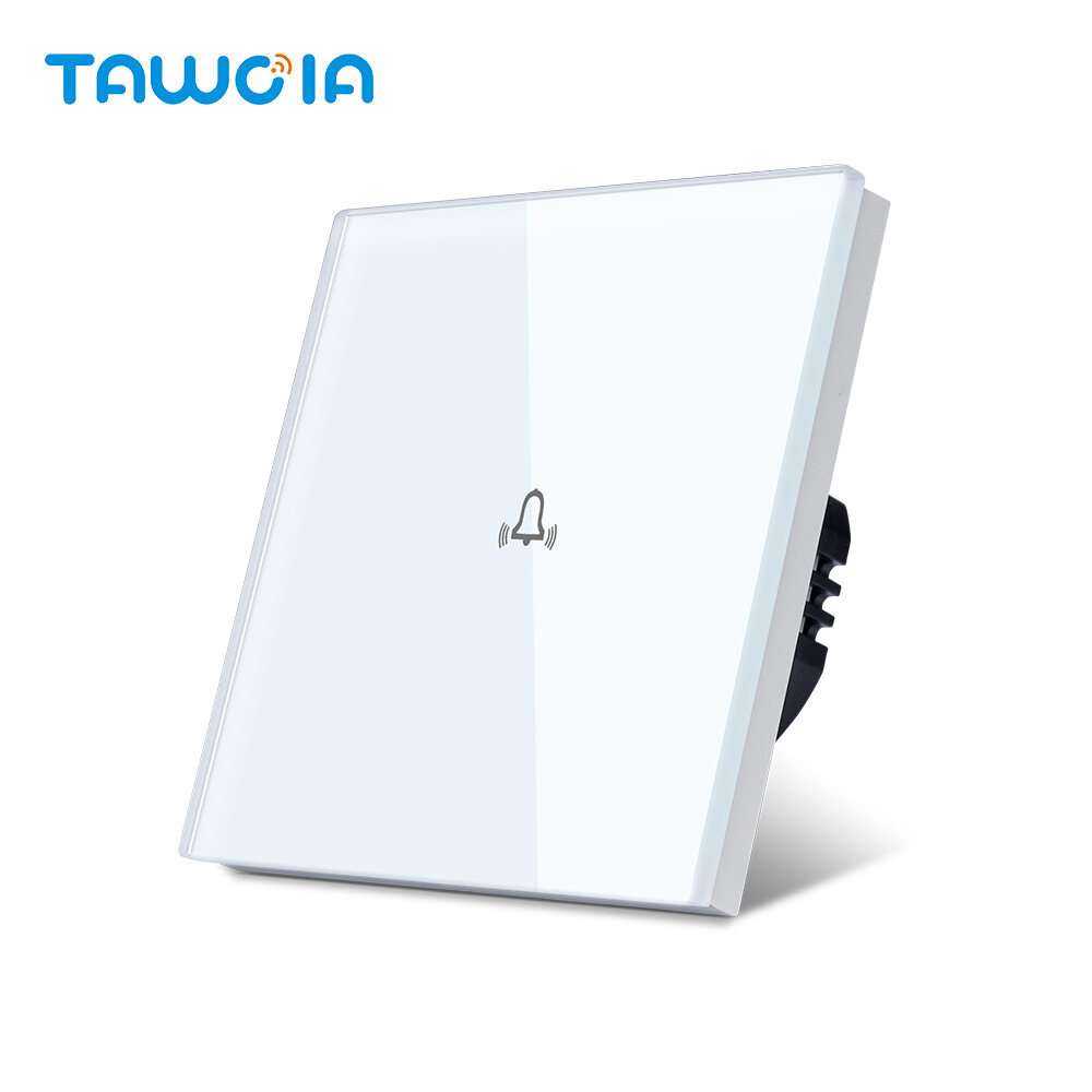 Tawoia Touch Doorbell No Neutral Line Required 1 gang 1 way normal touch doorbell switch 86mm 110V-250V AC 1000W