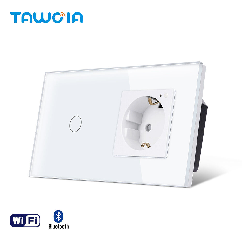 1 gang 1 way normal touch switch and WiFi Germany Socket 157mm