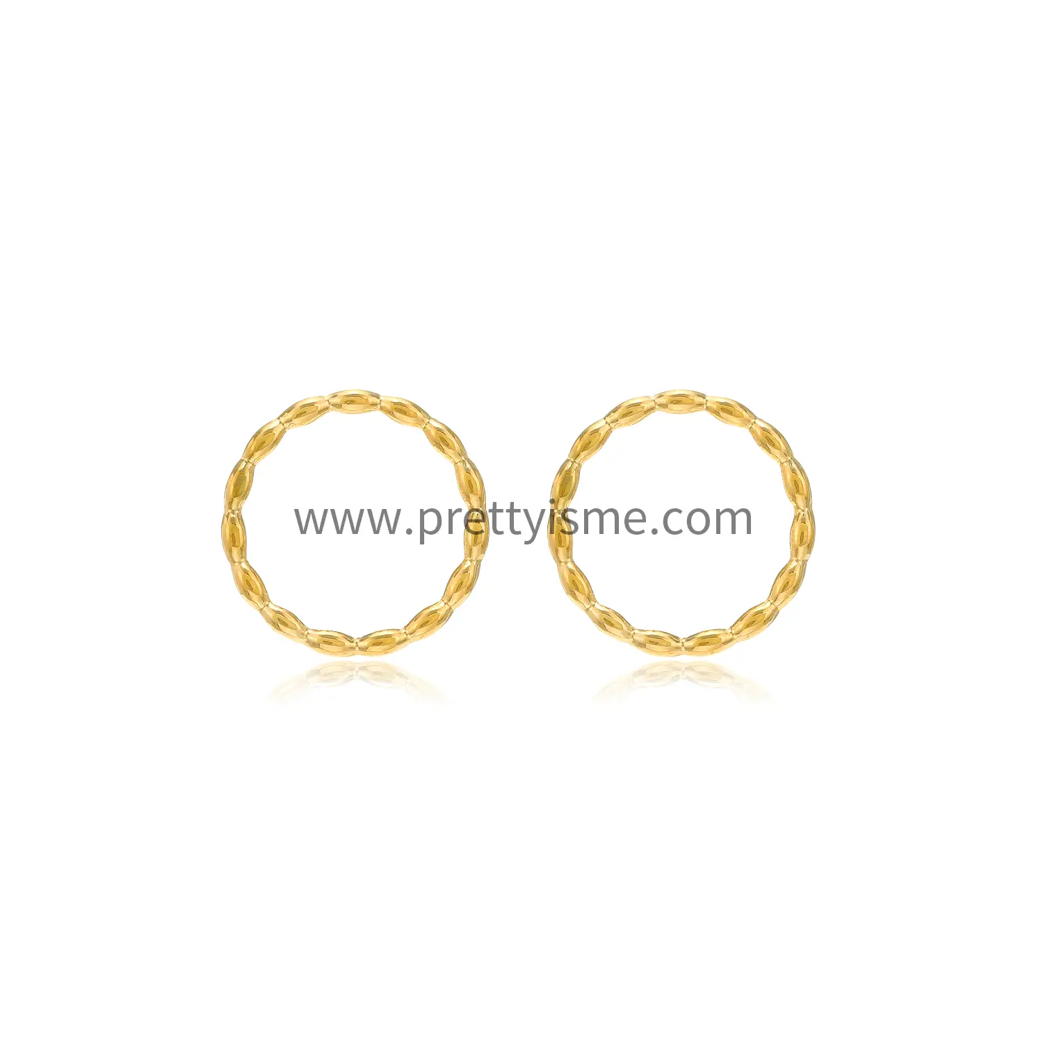 Hoop Stainless Steel Gold Plated 18K Earrings Intertwined Simple Waterproof Earrings (5).webp