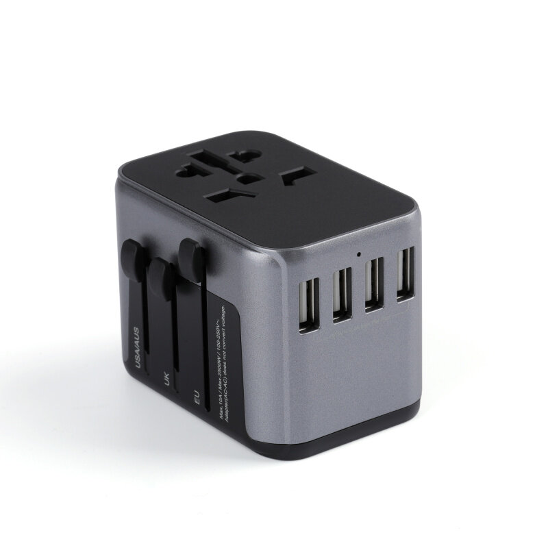Universal International All-in-One Travel Adapter 633F 4USB