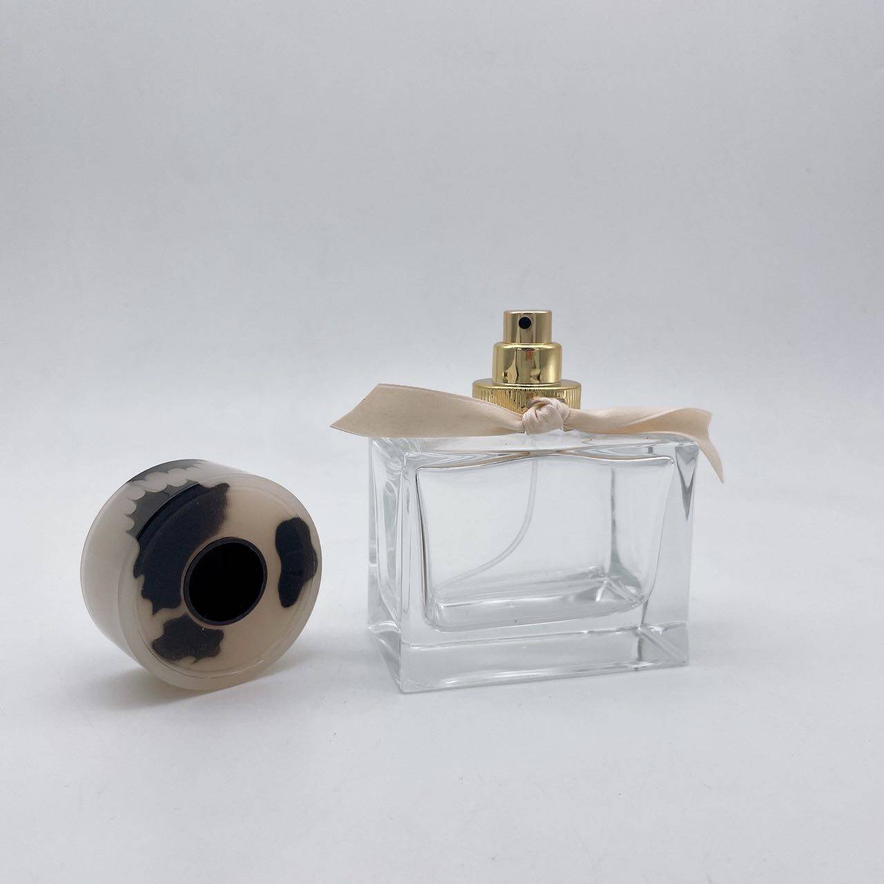 perfume blue square bottle