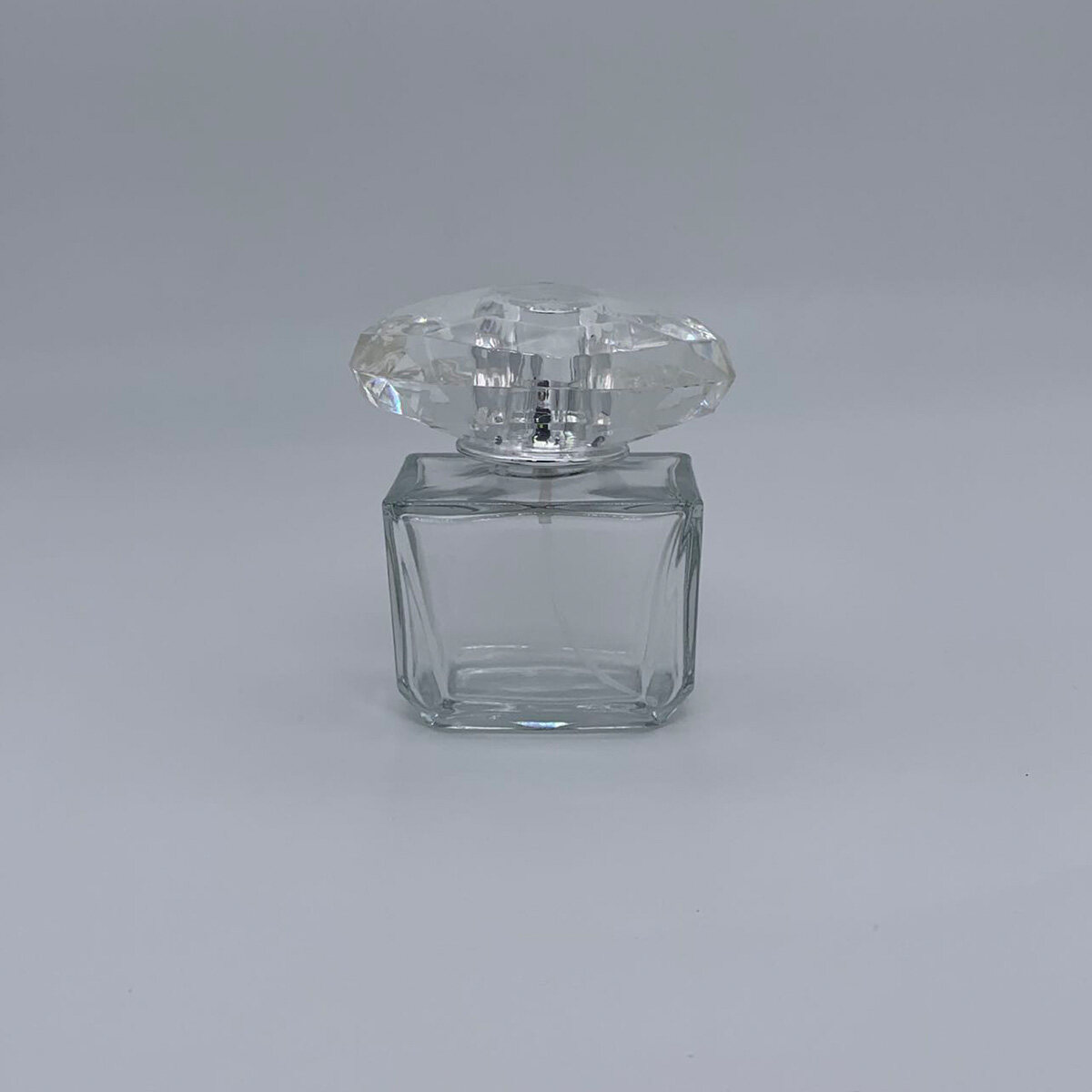 vintage clear glass perfume bottle