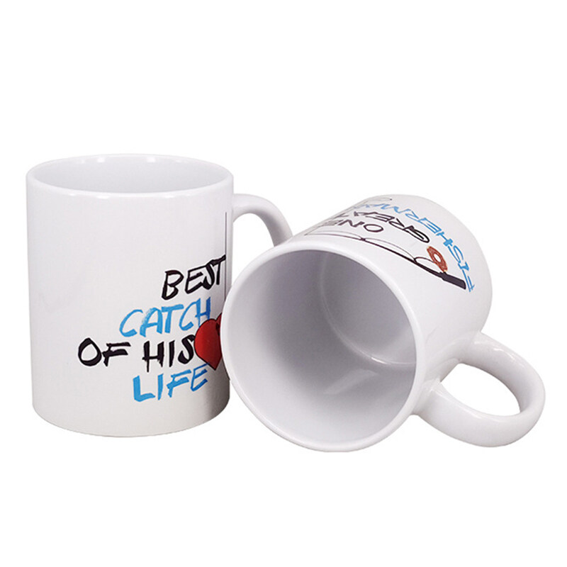 Ceramic Sublimation Cups, Sublimation Coffee Mug, Porcelain cup custom logo, pure white ceramic mug, Inner color ceramic cup
