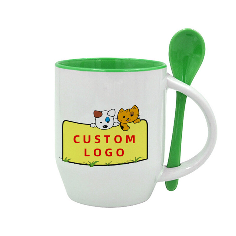 Ceramic Sublimation Cups, Sublimation Coffee Mug, Porcelain cup custom logo, pure white ceramic mug, Inner color ceramic cup