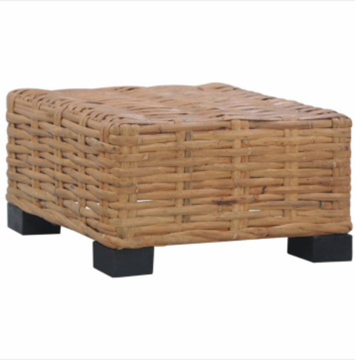 Home Coffee table 47×47×28 cm natural rattan (IT Stock)