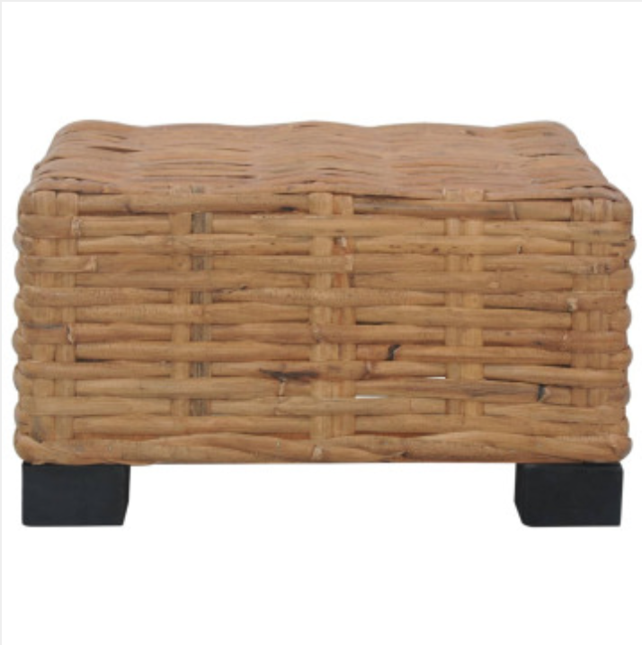 Home Coffee table 47×47×28 cm natural rattan (IT Stock)