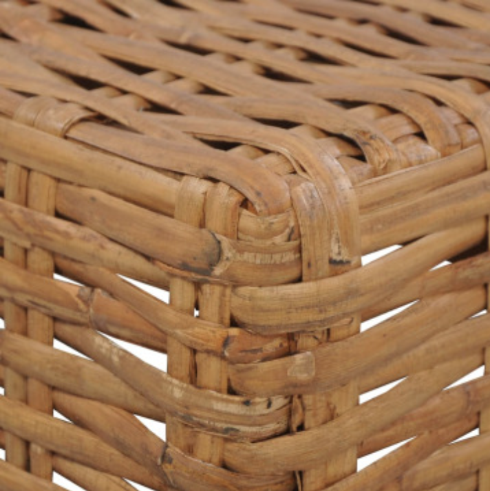Home Coffee table 47×47×28 cm natural rattan (IT Stock)