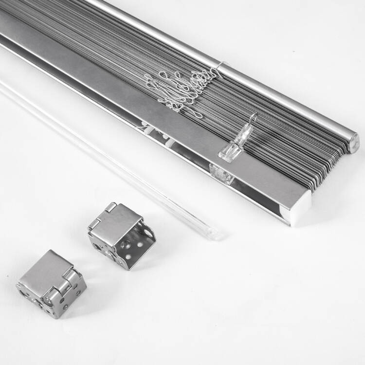 Silver 1 Inch Aluminum Venetian Blinds