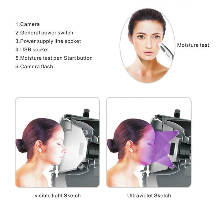 wholesale skin analyzer,  facial skin scanner analyzer diagnosis machine