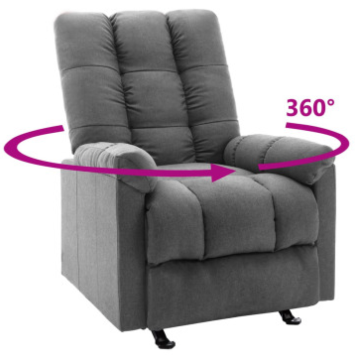 Home Recliner recliner Light gray fabric (IT Stock)